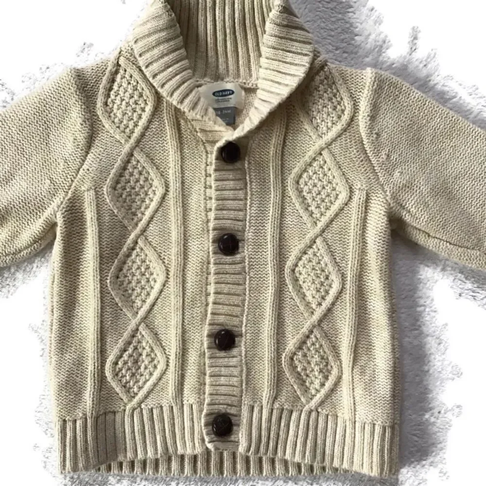 Old Navy Cable Knit Shawl Cardigan Sweater